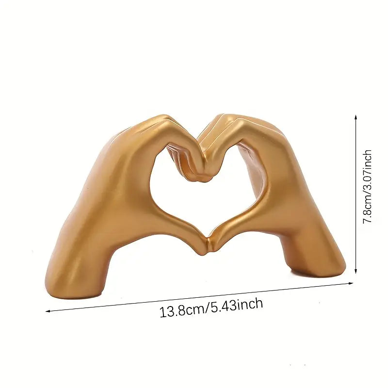 Customizable Resin Love Heart Hands Figurine
