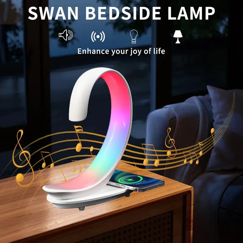 Multifunctional Music Bedside Lamp with Wireless Charger
