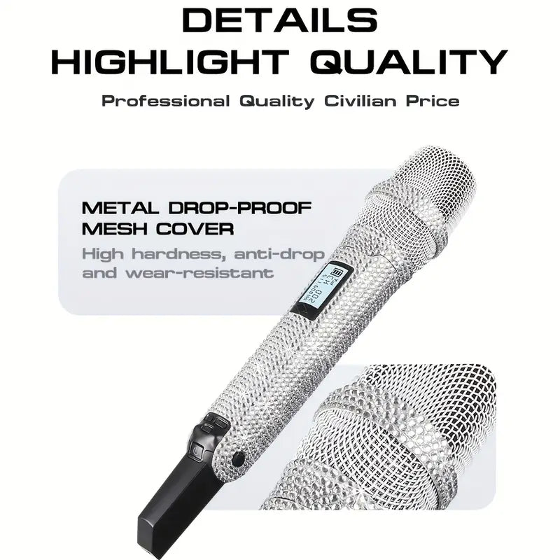 Sparkling Diamond Microphone SKM9000 Pro Singer Crystal