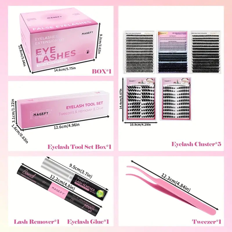 MAGEFY Clusters Eyelash Extension Gift Set