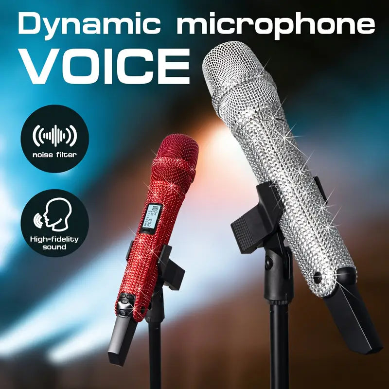 Sparkling Diamond Microphone SKM9000 Pro Singer Crystal