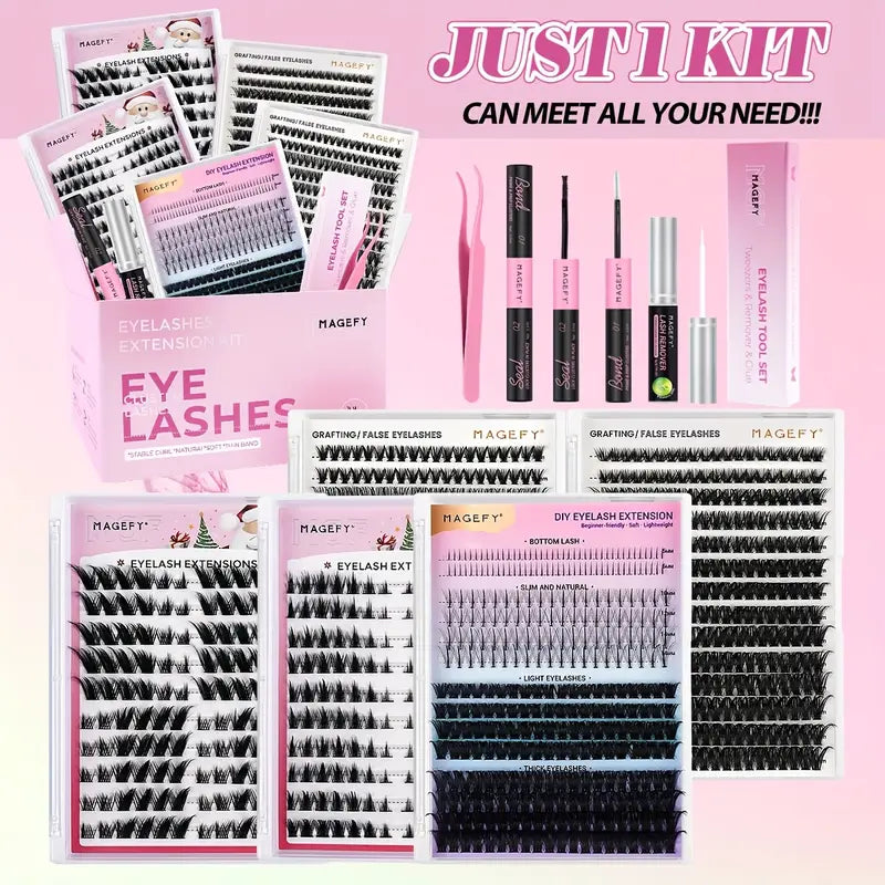MAGEFY Clusters Eyelash Extension Gift Set