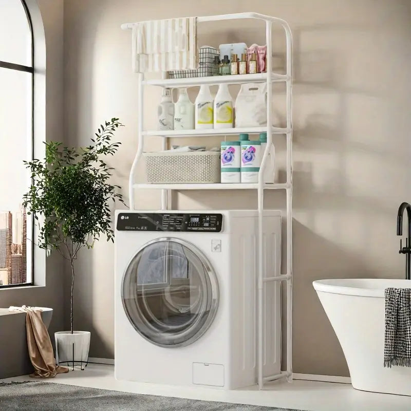 Space-Saving No-Drill Corner Shelf - Heavy-Duty Alloy & Plastic Freestanding