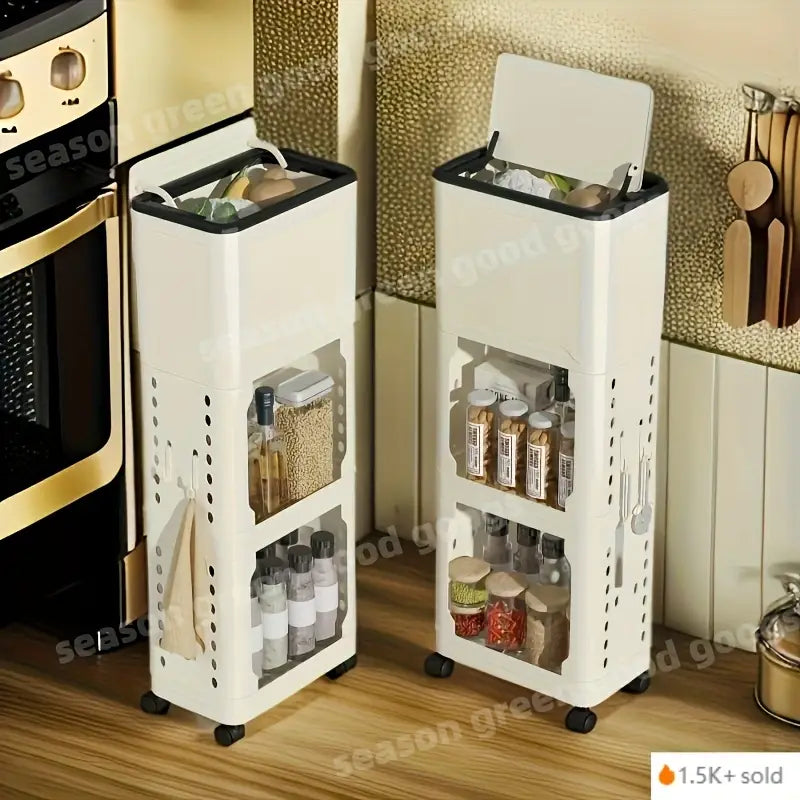 3/2/1-Tier Kitchen Multi-Purpose Mobile Storage Rack