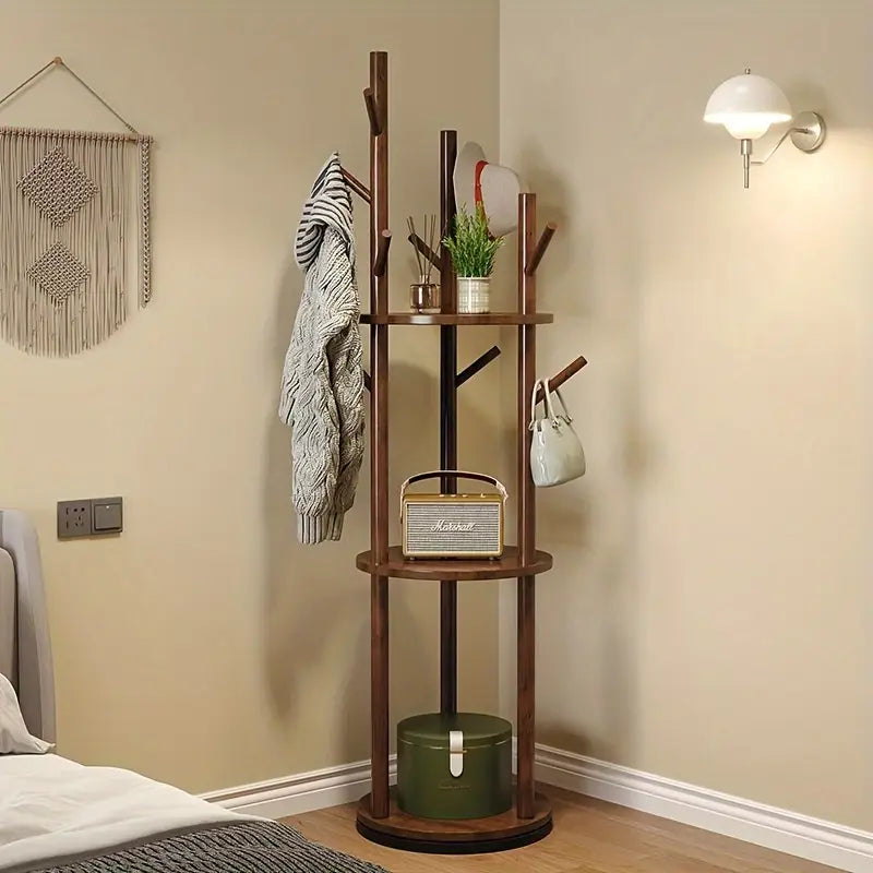 3-in-1 Coat Rack with 9 Hooks