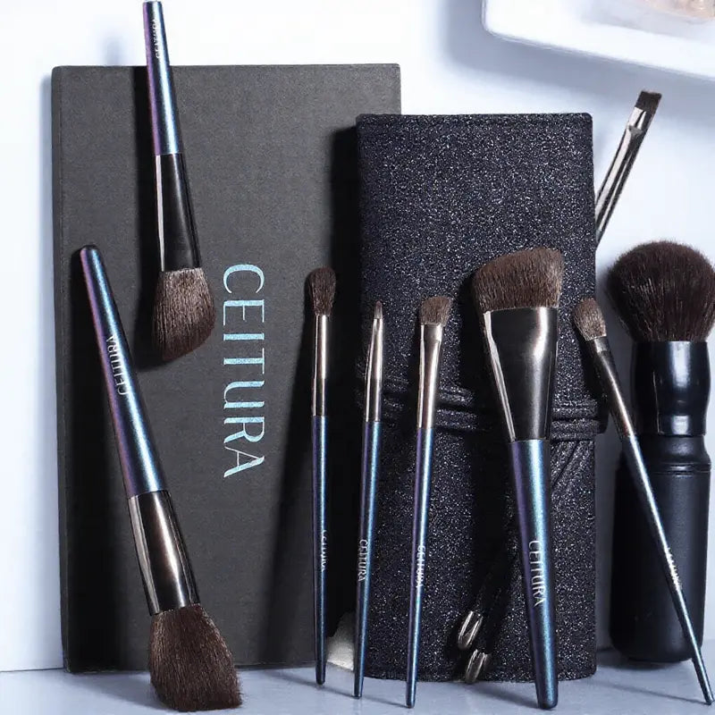 KISMIS 8pcs Imitation Fur Makeup Brush Set