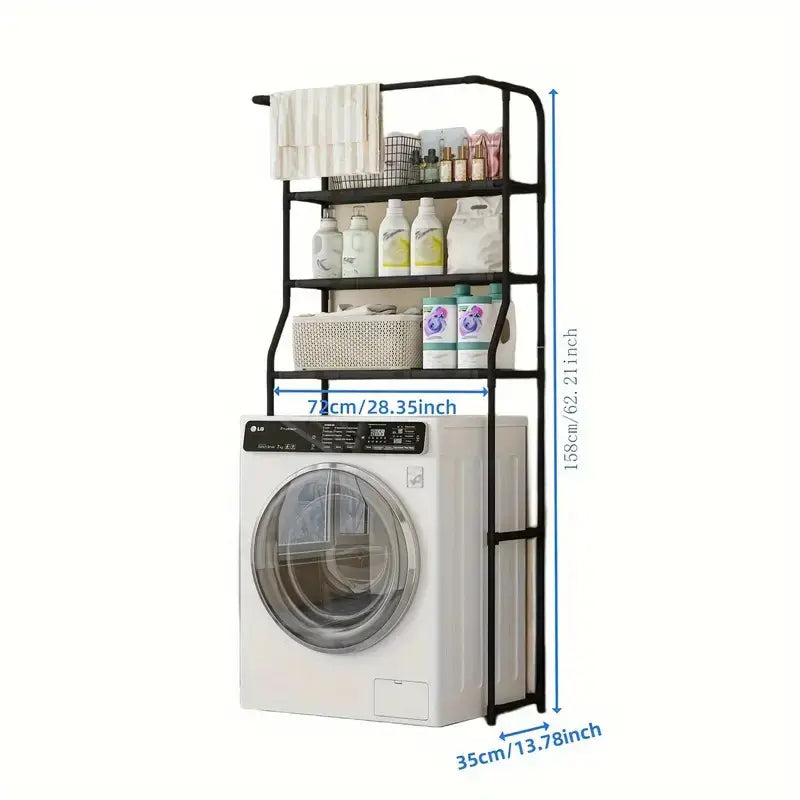 Space-Saving No-Drill Corner Shelf - Heavy-Duty Alloy & Plastic Freestanding