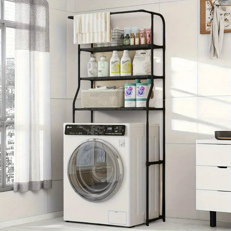 Space-Saving No-Drill Corner Shelf - Heavy-Duty Alloy & Plastic Freestanding