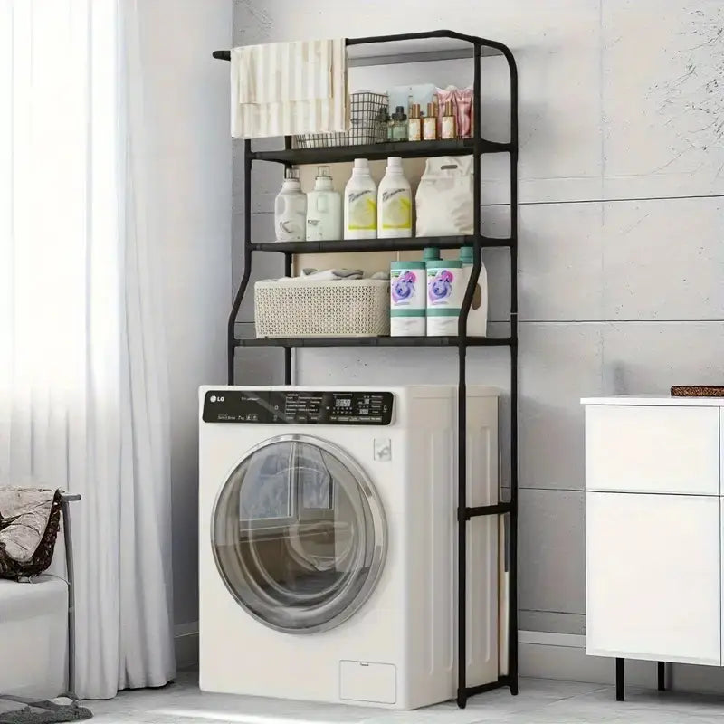 Space-Saving No-Drill Corner Shelf - Heavy-Duty Alloy & Plastic Freestanding
