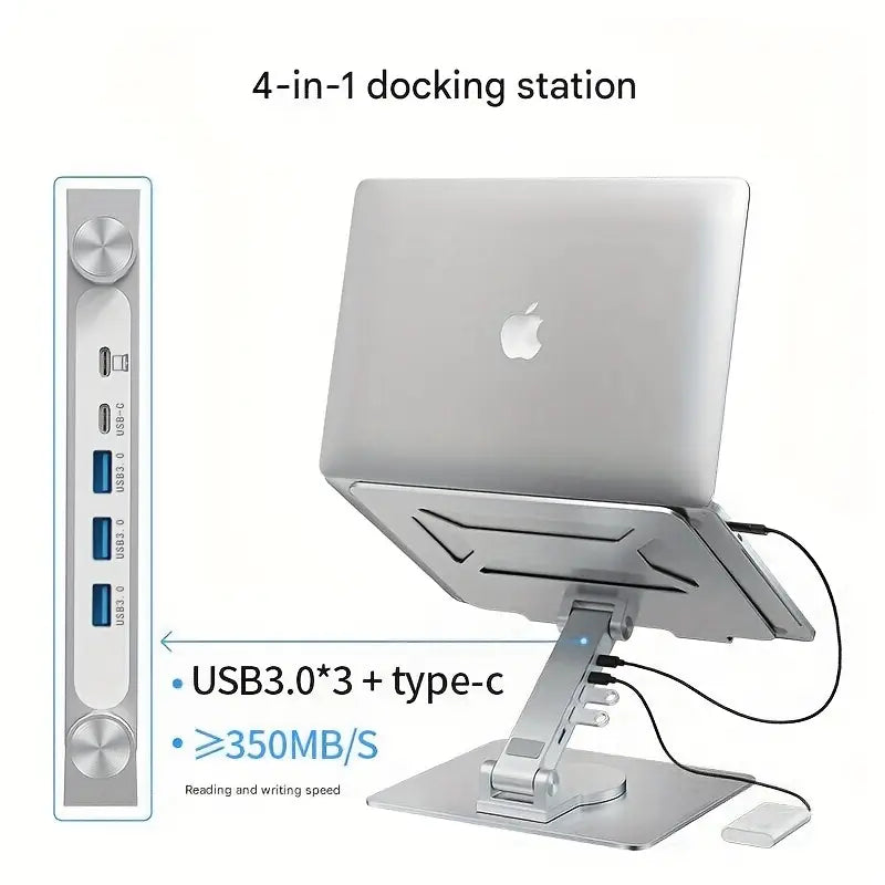 1pc Adjustable Laptop Stand with 360° Rotating Base
