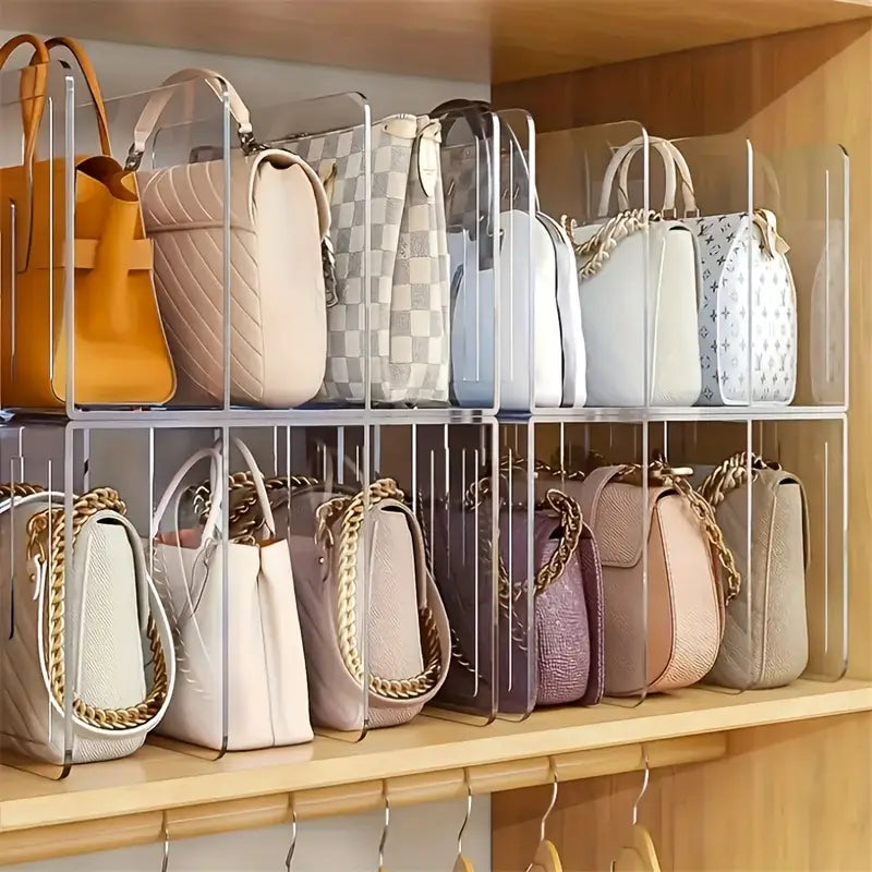 4pcs Clear Acrylic Bag Storage Dividers