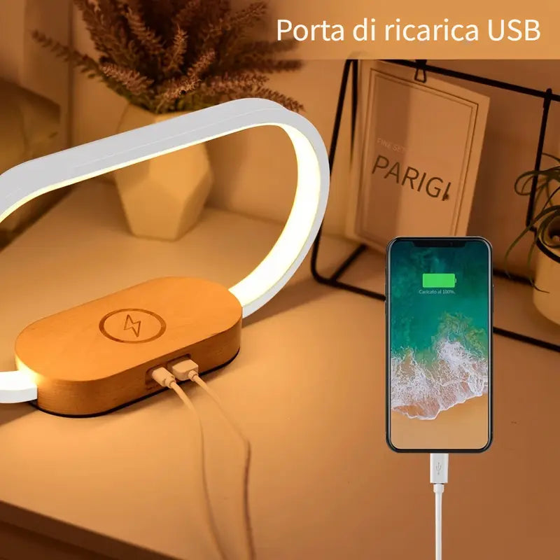 LED Desk Lamp, With Wireless Charger