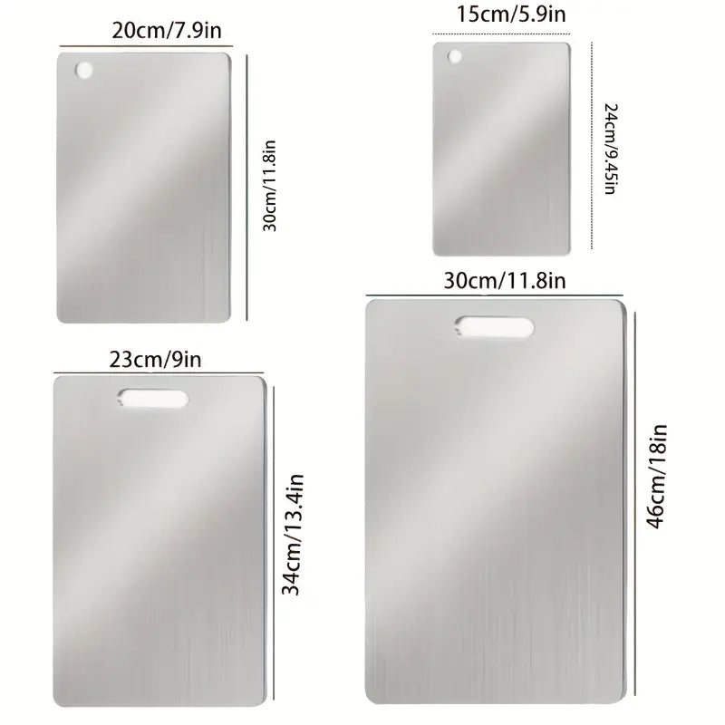 4pcs Stainless Steel Cutting Boards,