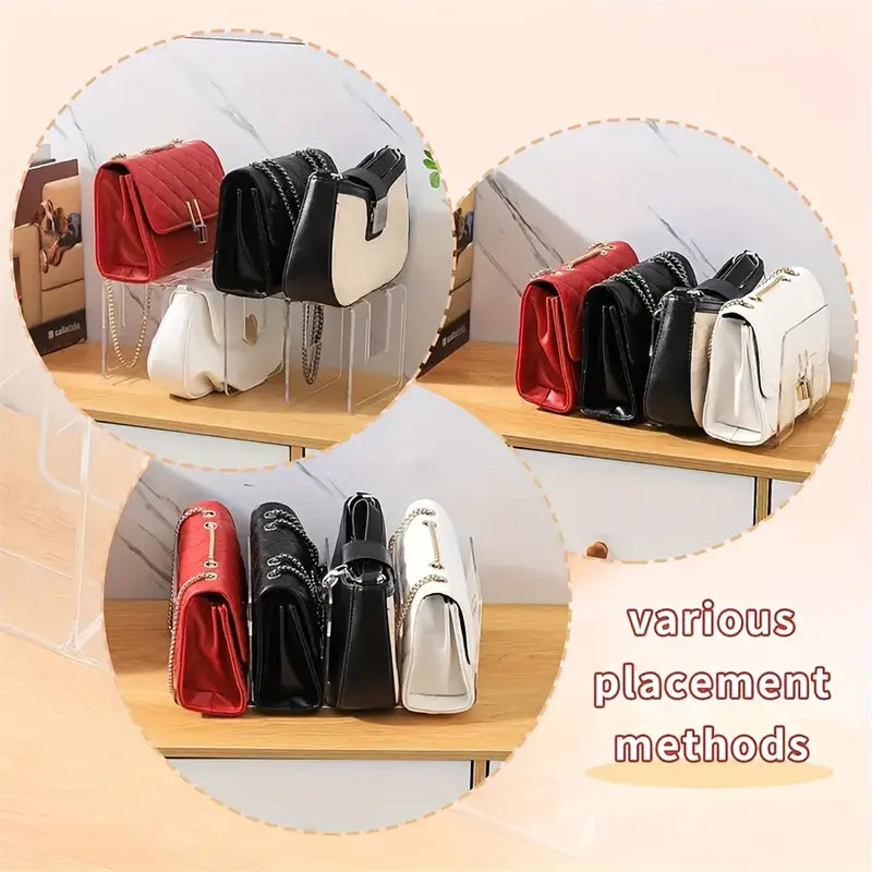 4pcs Clear Acrylic Bag Storage Dividers