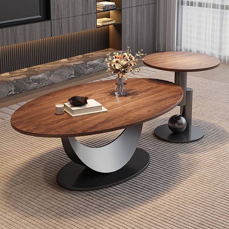 Oblong Wooden Board Game Coffee Table