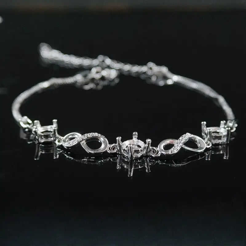 1pc 5mm*3 Round Cut 925 Silver Material Simple Jewelry