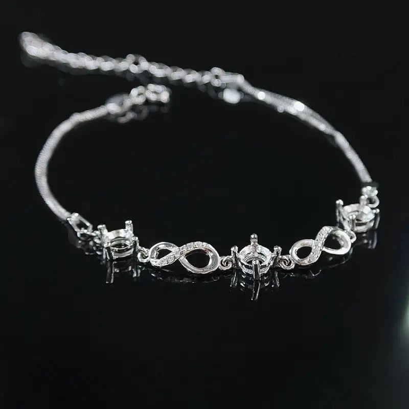 1pc 5mm*3 Round Cut 925 Silver Material Simple Jewelry