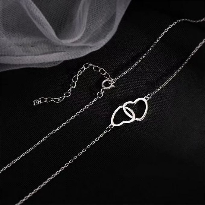 Double Heart Pendant Necklace
