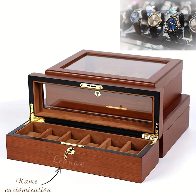 1pc Personalized Watch Box with Custom Name Engraving