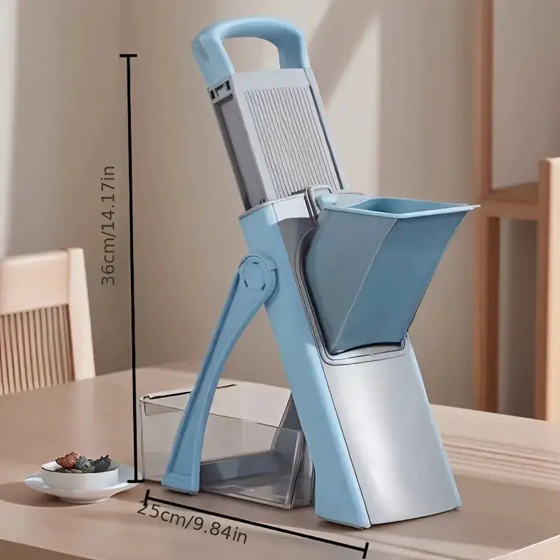 Manual Multi-Functional Vegetable Chopper with Collection Container