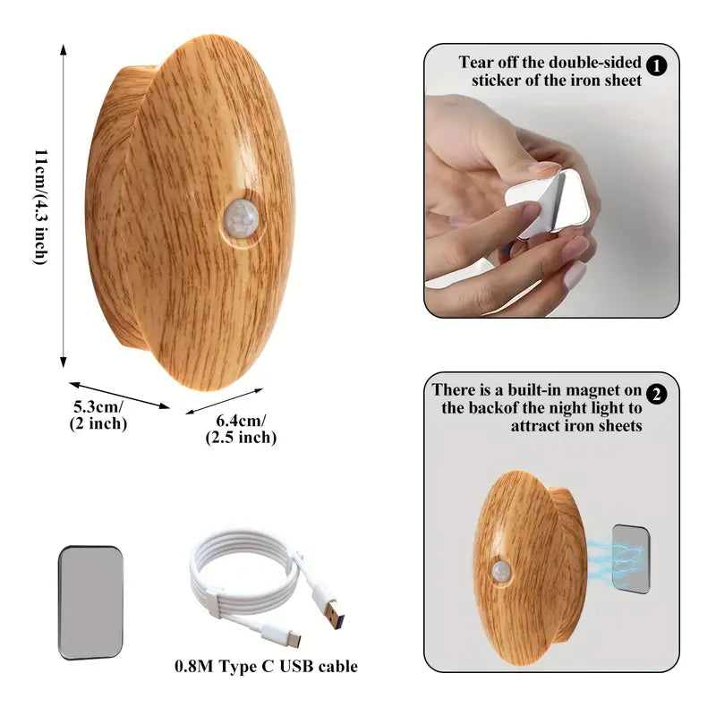 USB rechargeable motion sensor smart night light