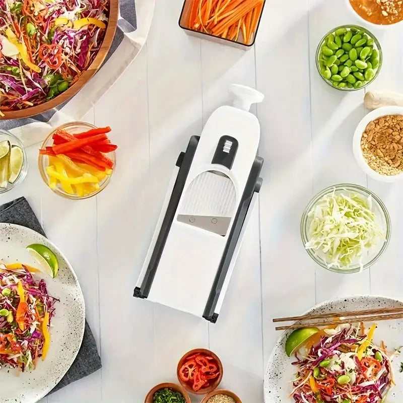 Manual Multi-Functional Vegetable Chopper with Collection Container