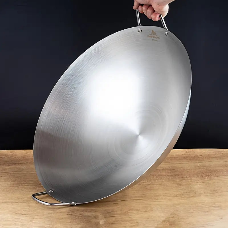 Stainless Steel Wok with Dual Handle