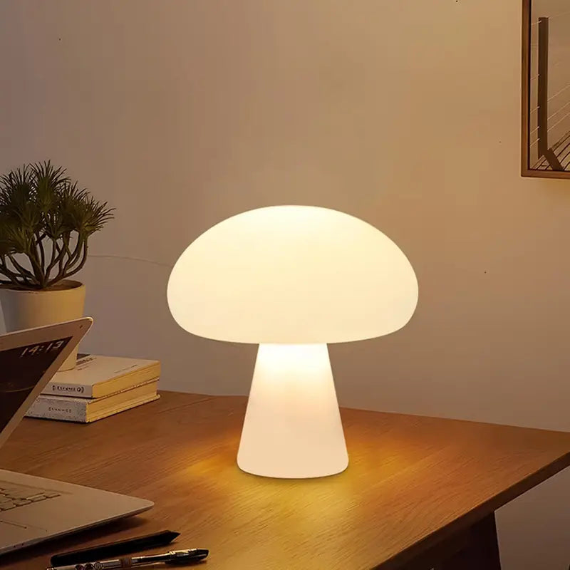 White Medieval Style Plastic Mushroom Lamp