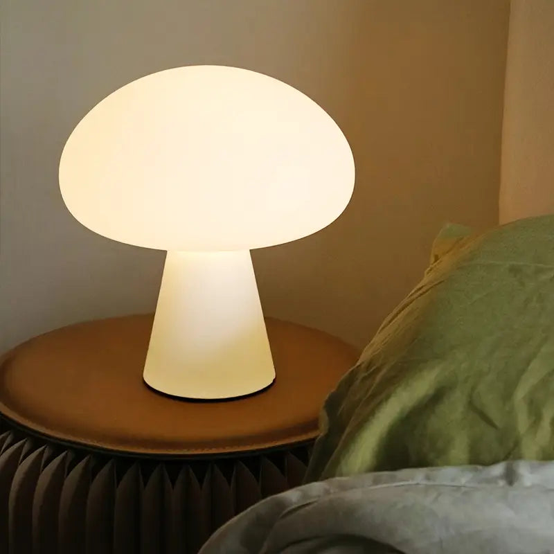 White Medieval Style Plastic Mushroom Lamp