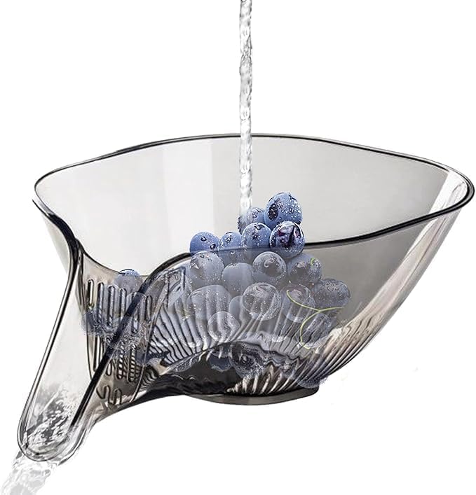 Kitchen Sink Strainer, Multifunctional Draining Basket for Washing Vegetables, Fruits, Pasta (Grey)