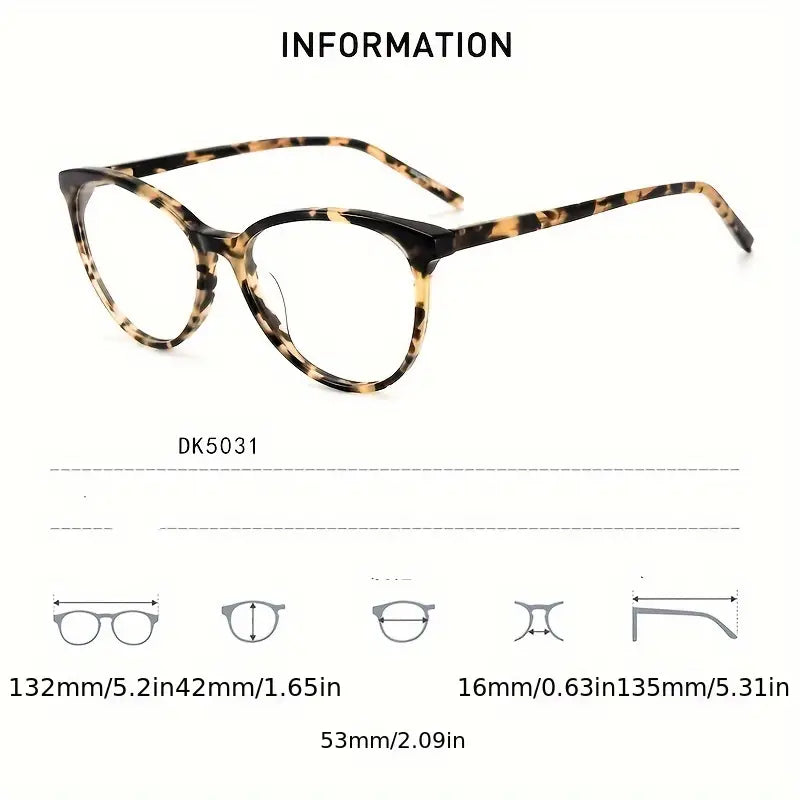 Unisex Oval Full Rim Eyeglasses