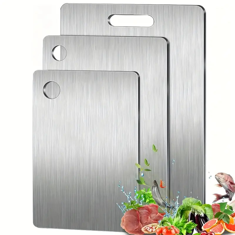 3-Pack Stainless Steel Cutting Boards