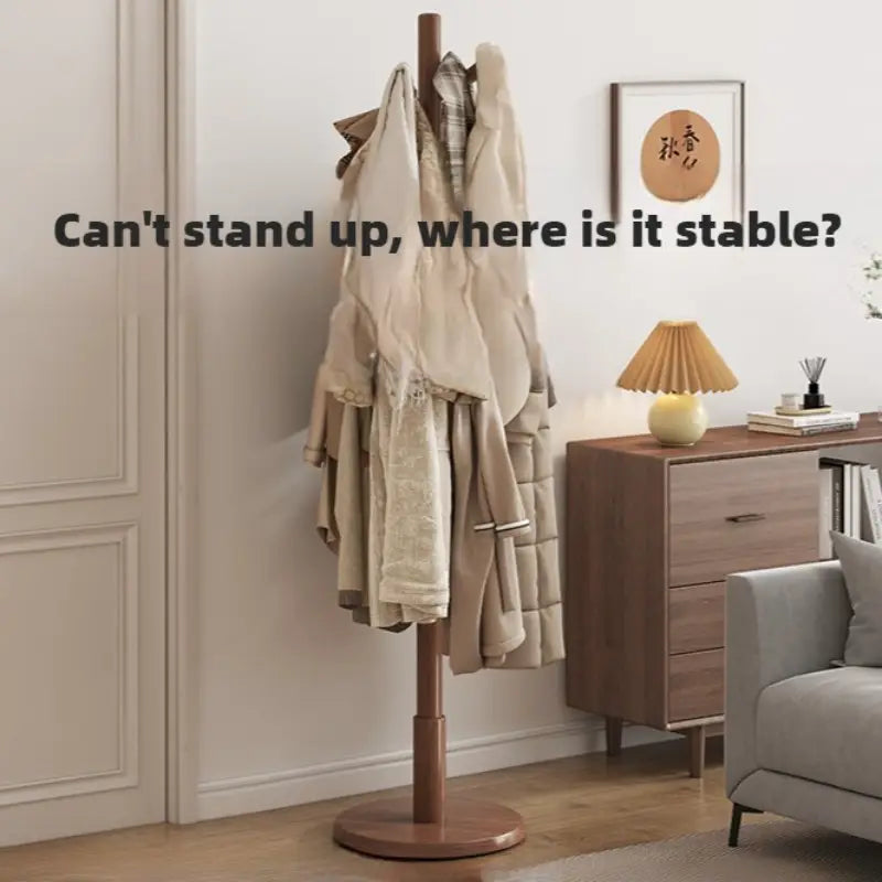 1pc Modern Solid Wood Coat Rack