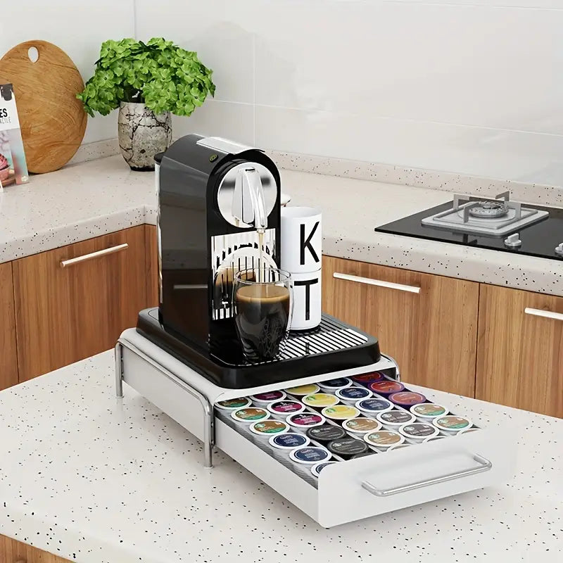 1pc Capsule Coffee Machine Storage Cabinet