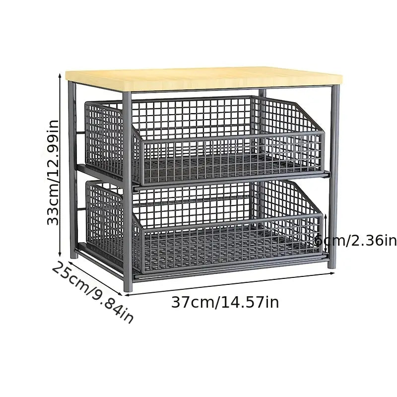 Heavy-Duty Bathroom Organizer Shelf - Under Sink Storage Rack