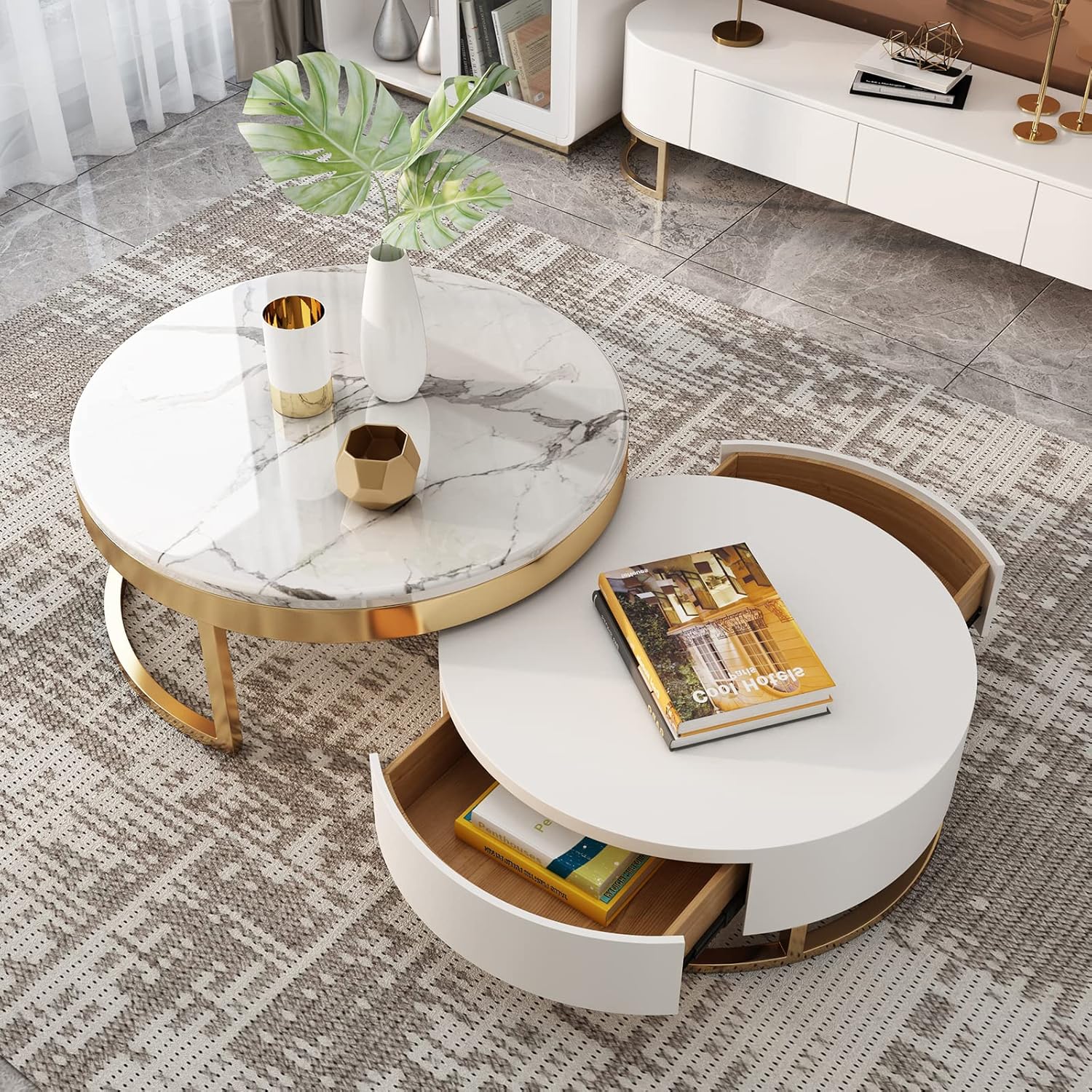 Stella Round Marble Coffee Table