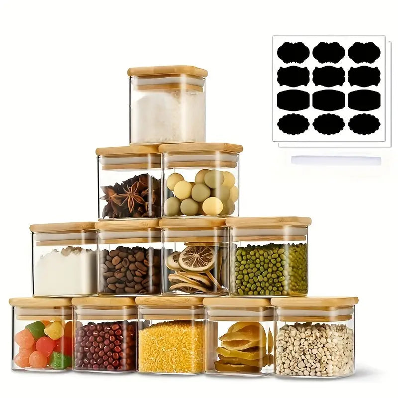 12pcs/set5oz glass spice jar set