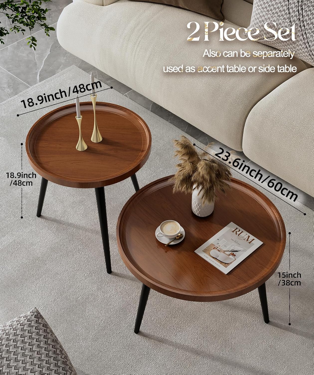 Fanbo 2-Piece Mid-Century Modern