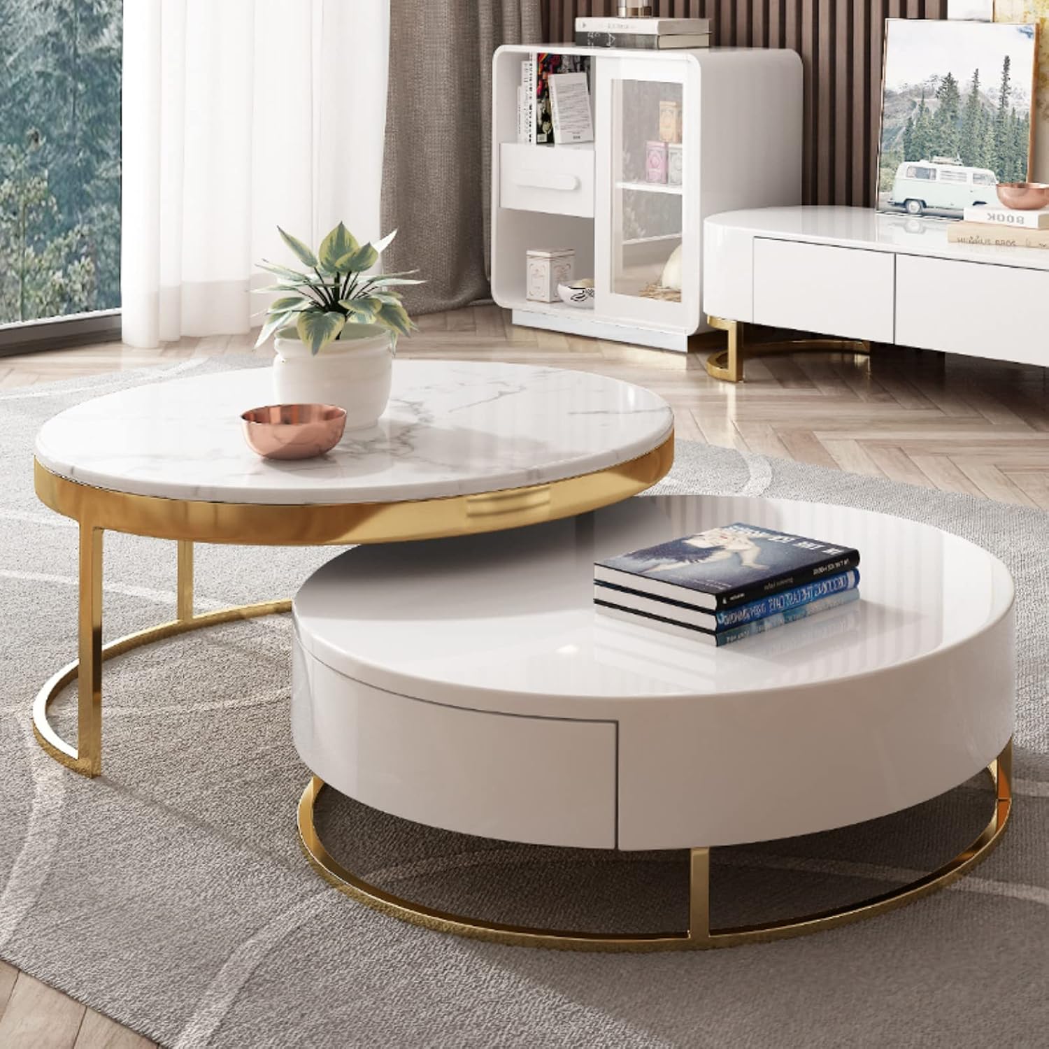 Stella Round Marble Coffee Table