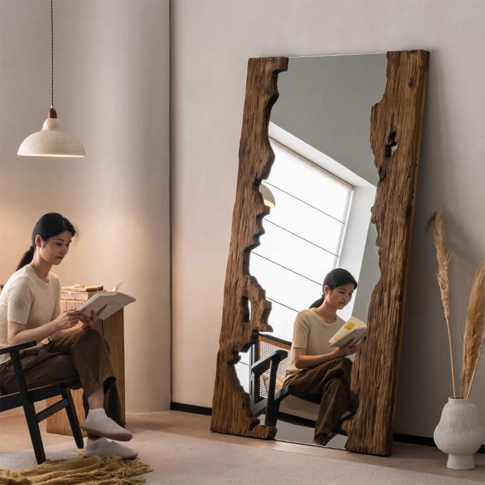 Mirror, Dressing Mirror Solid Wood Retro