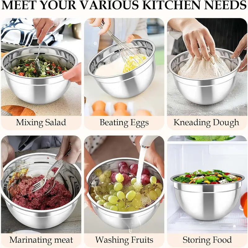 15pcs (6pcs Mixing Bowl + 6pcs Lid + 3pcs Grater)