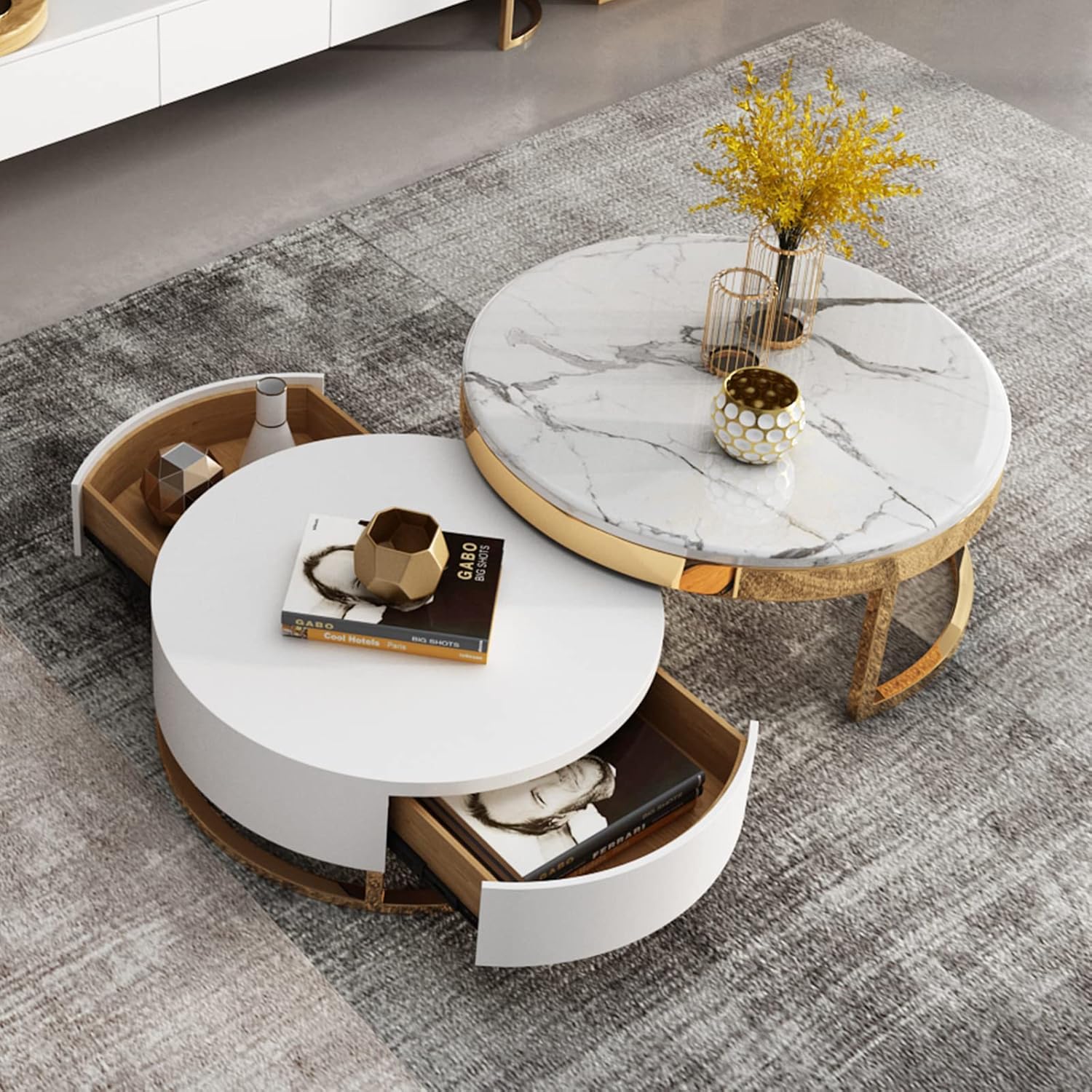 Stella Round Marble Coffee Table