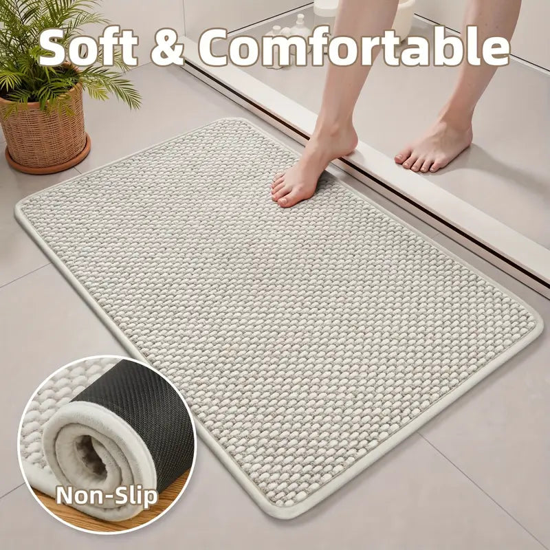 SIXHOME Ultra-Soft Chenille Bath Mat