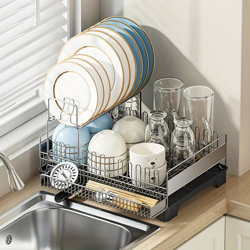 Stainless Steel Countertop Dish Rack