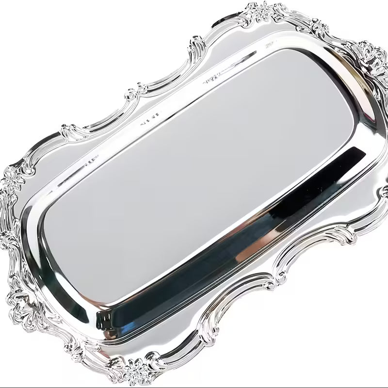 Vintage Rectangular Metal Food Tray