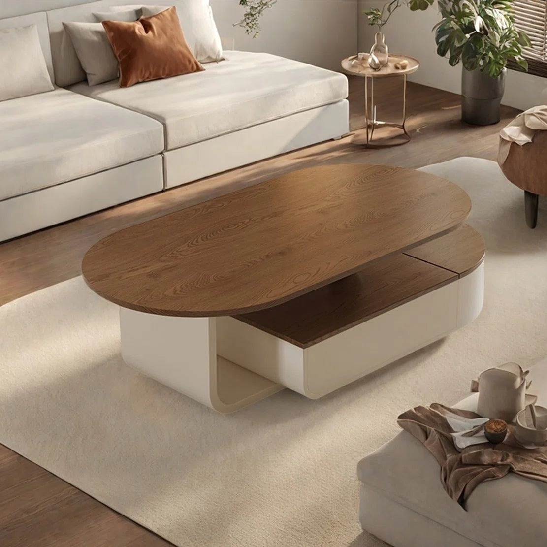 Modern simple oval coffee table