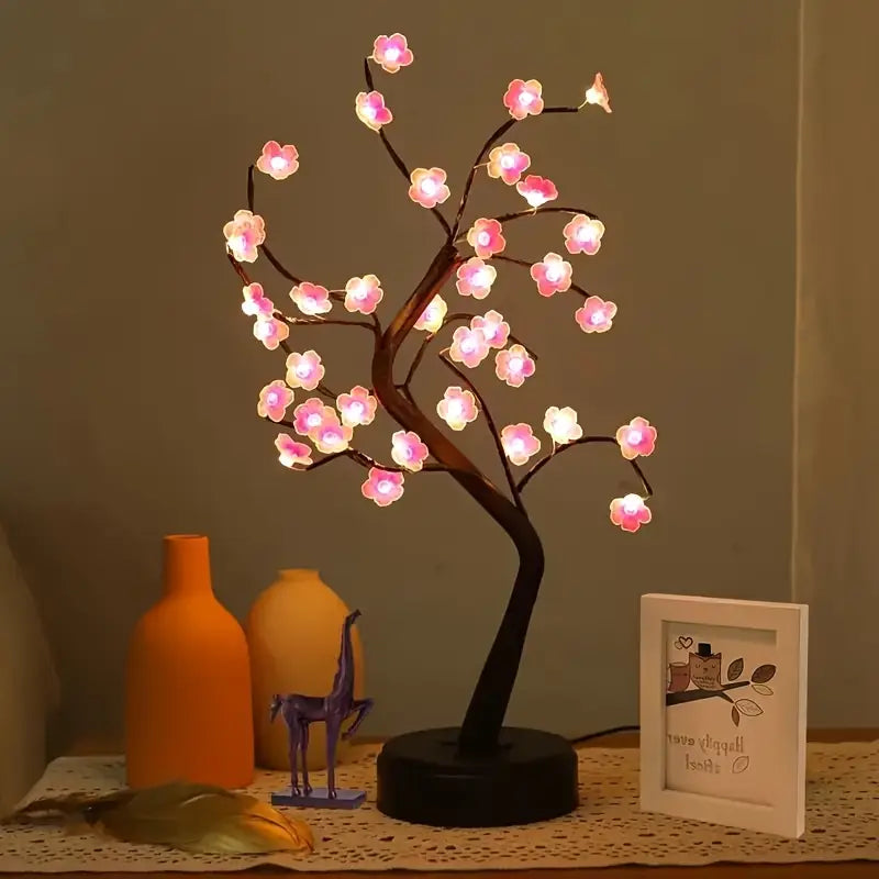 36LED Cherry Blossom Succulent Tree Lamp
