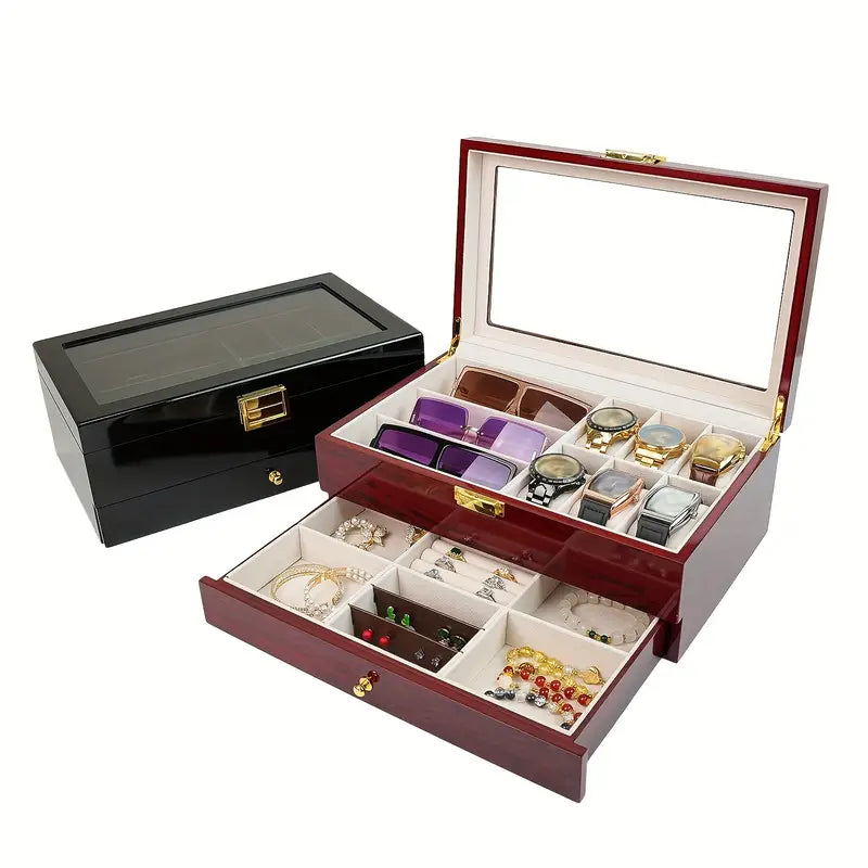 Vintage-Style Wooden Jewelry Box