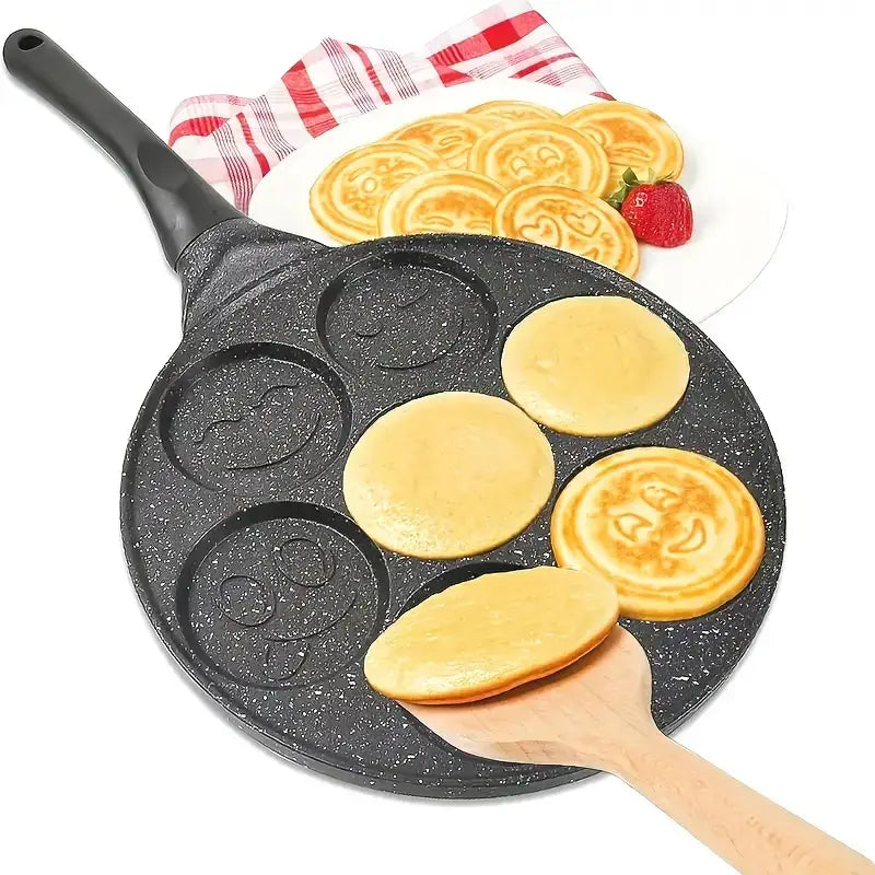 7-Cup Non-Stick Pancake Pan with Floral Mold