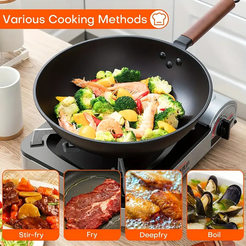 Non-Stick Wok with Flat Bottom